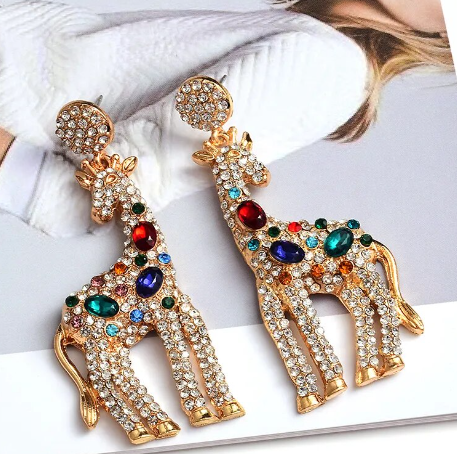 Gold 2025 giraffe earrings