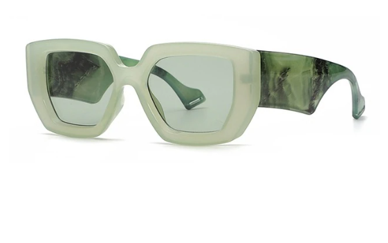 Green oversized sunglasses hot sale