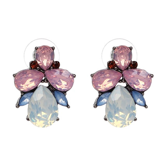 Tori is our delicate crystal stud statement earring, showcasing soft pinks and blues with a hint of red.    All earrings arrive beautifully packaged in our luxurious Entire Me pouch.