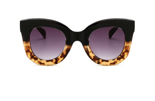 Black Leopard Statement Sunglasses