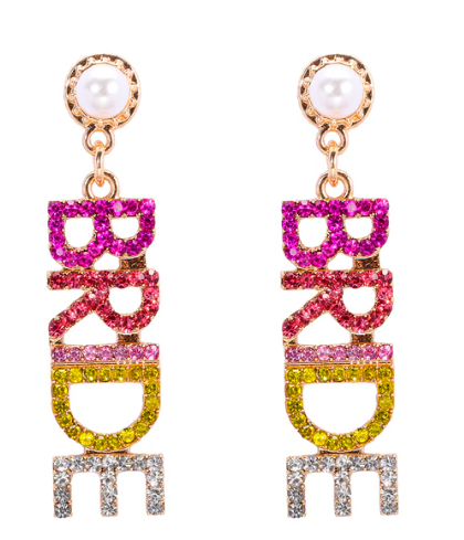 Declare your joy and excitement of being a bride with these beautiful colourful statement earrings