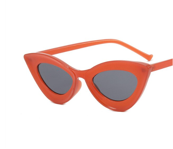 Concave Small Frame Sunglasses Burnt Orange