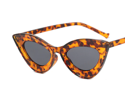 Concave Small Frame Sunglasses Leopard