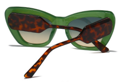 Green and Brown oversized Sunglasses