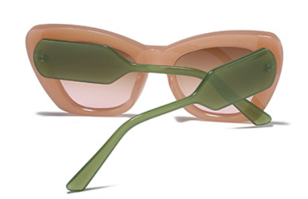 Peach Oversized Statement Sunglasses