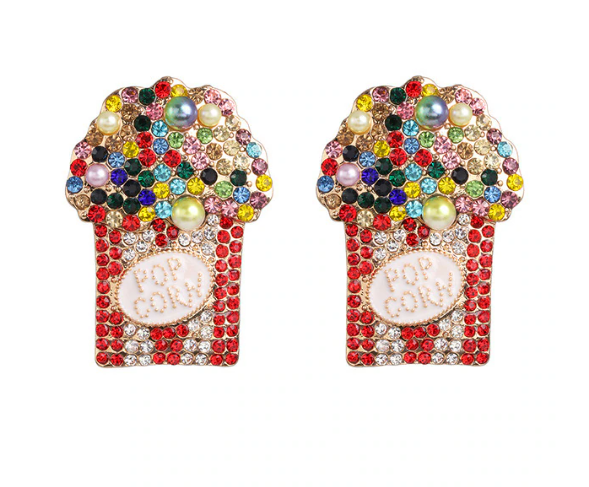 These unique popcorn earrings will add pizzazz to any outfit while keeping you in the spirit of the night. 