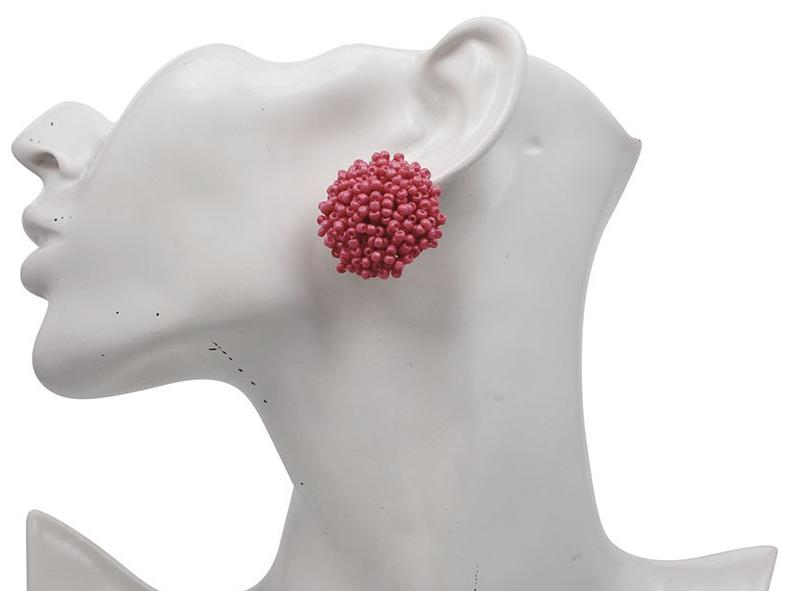 A multi-beaded stud made of tiny resin beads.