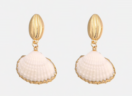 A lightweight open shell drop with gold detailing. 
