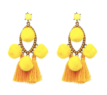 Polly Pom Pom Earrings