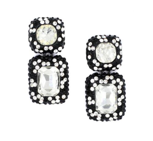 A striking medium sized gem drop with an encrusted border. Designed to stand out but in a subtle way.