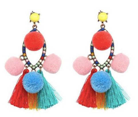 Polly Pom Pom Earrings