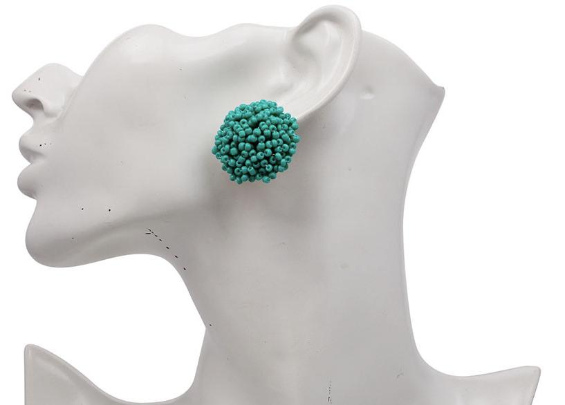 A multi-beaded stud made of tiny resin beads.