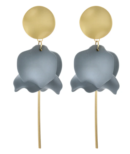 Gray on sale stud earrings