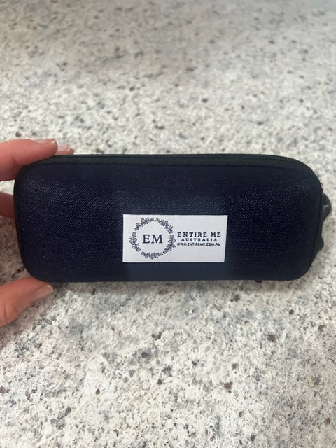 Complimentary Entire Me sunglass case to protect your statement sunglasses 