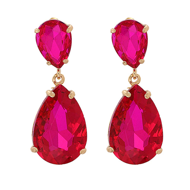 Did someone say Hot Pink dangle statement earrings. Simply stunning and light weight, the perfect combination.   All earrings arrive beautifully packaged in our luxurious Entire Me pouch. 