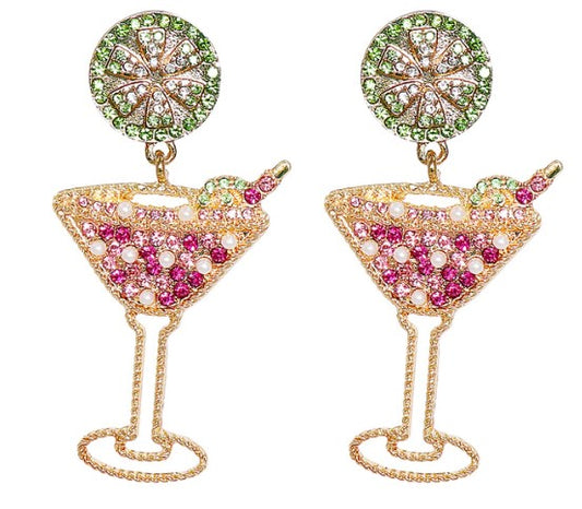 Martini Crystal Earrings
